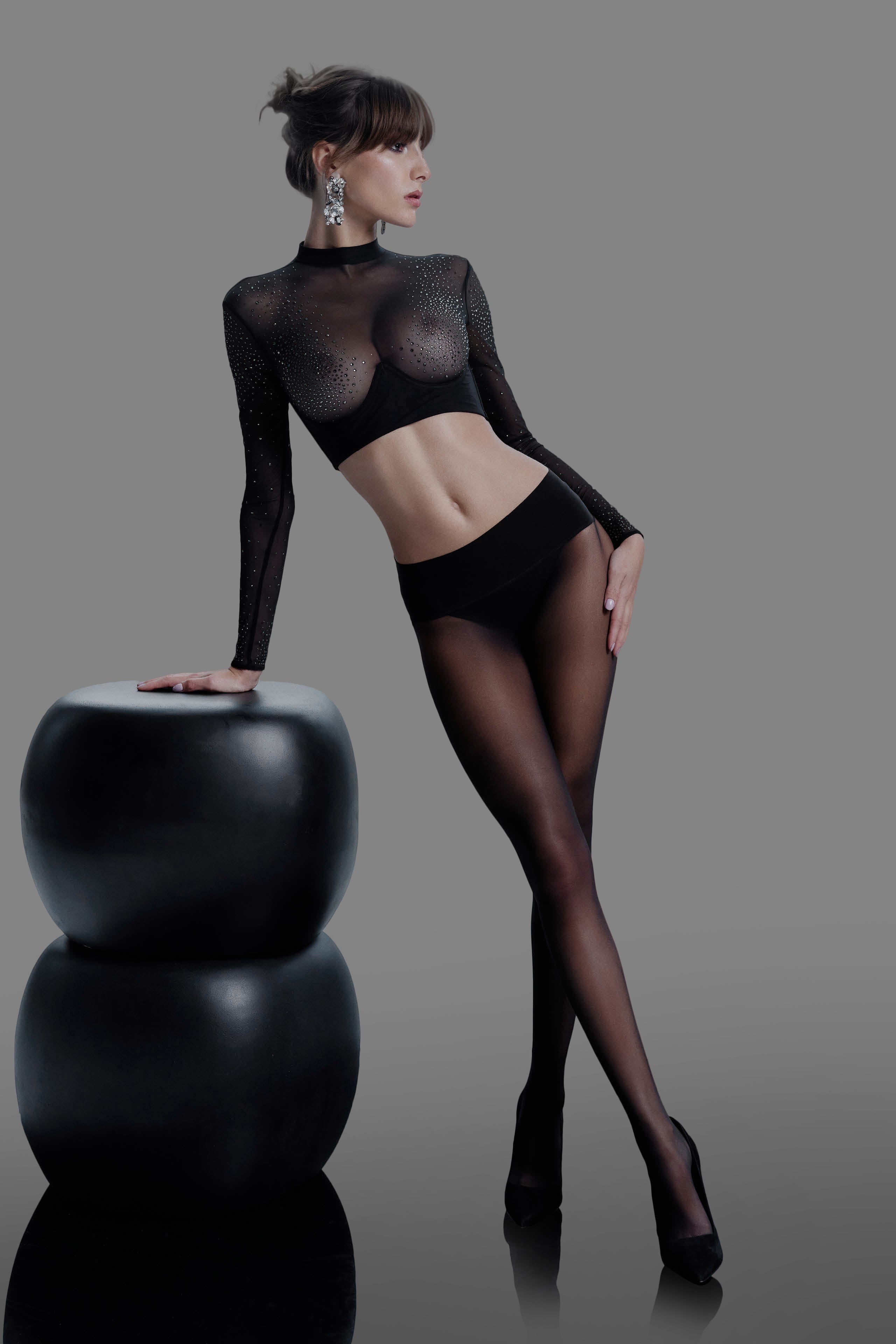 Long Sleeves Top With Strass - 24 Secret Days