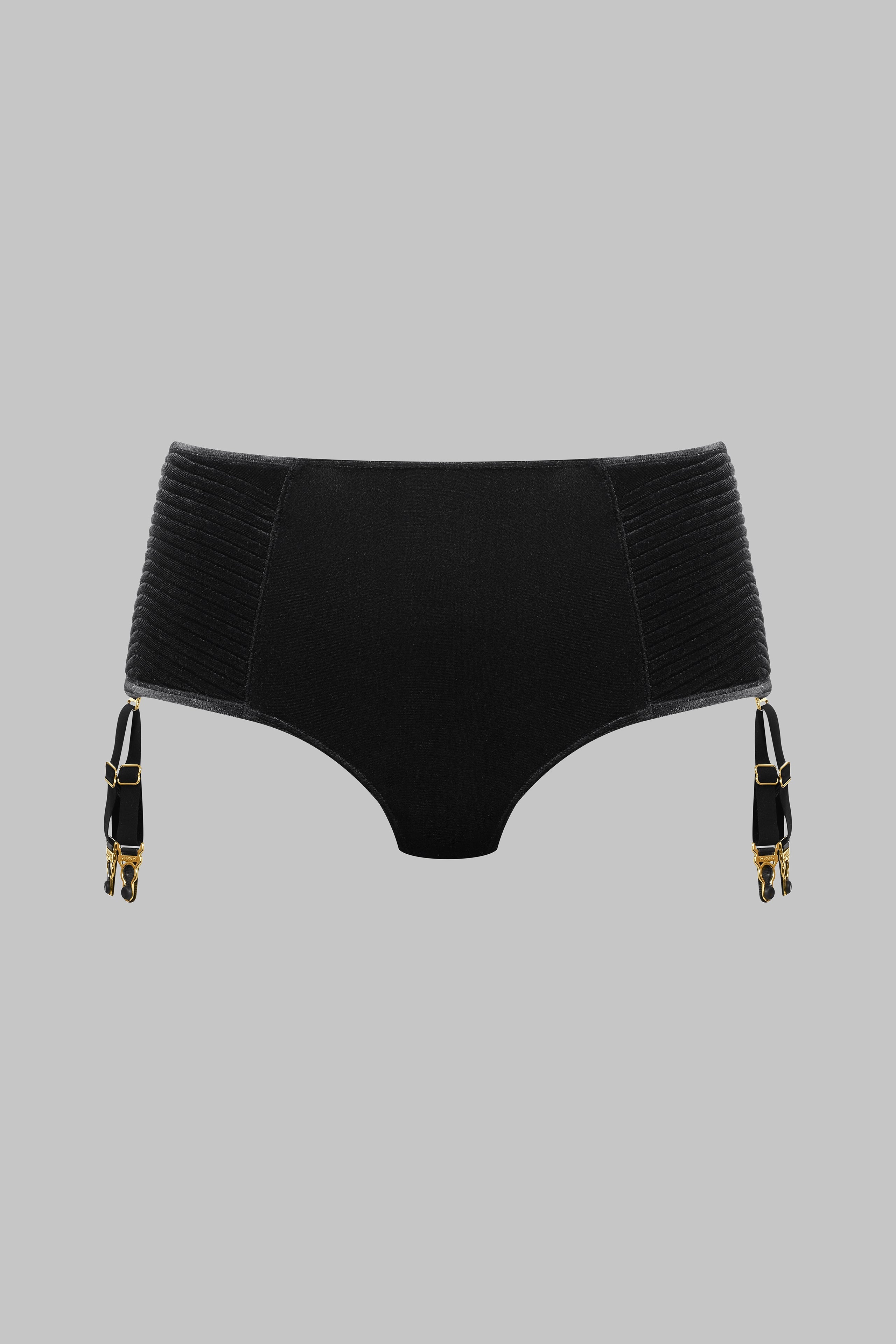 High-Waisted Briefs Garter Belt - ROCOCO