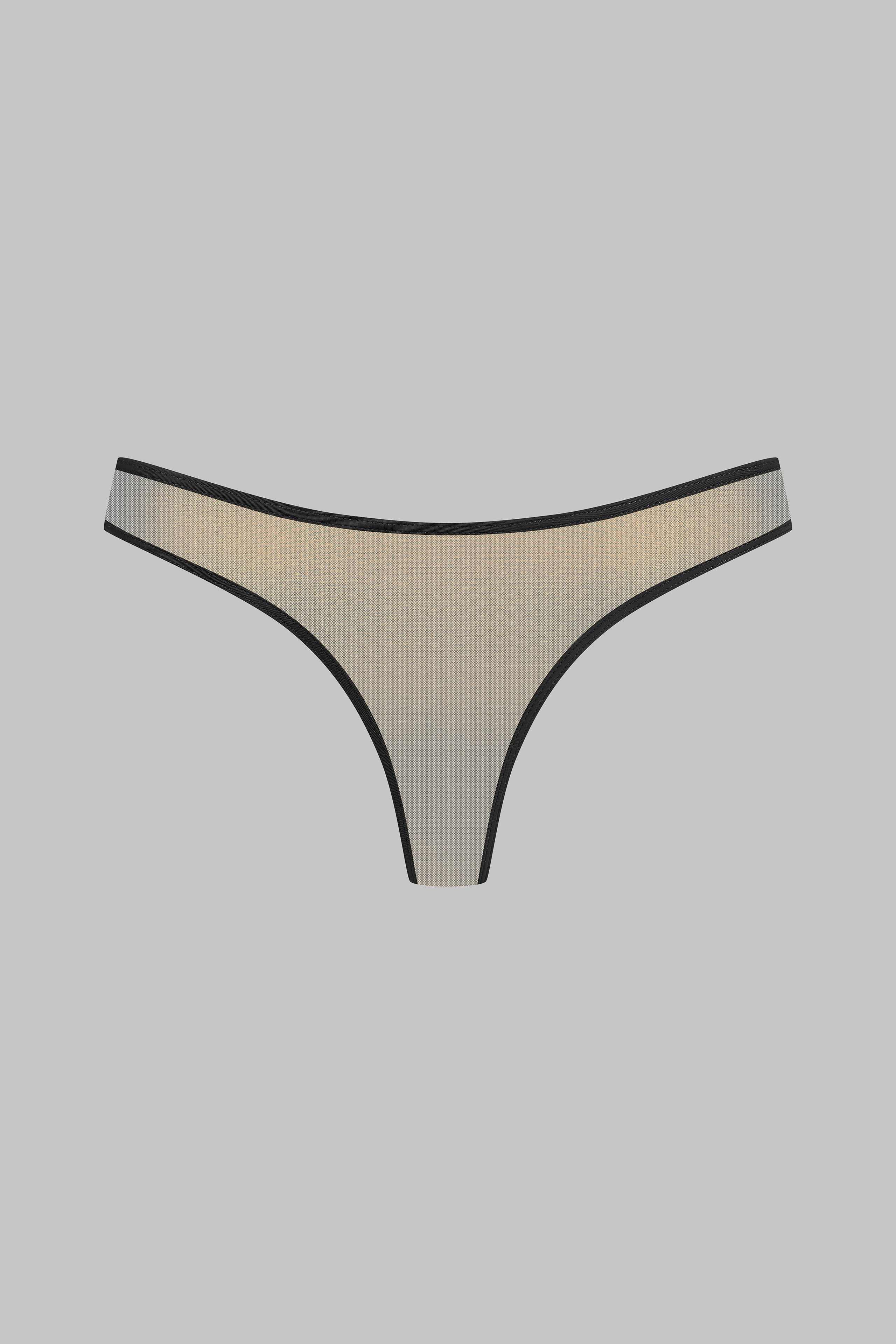 Shiny high-leg thong