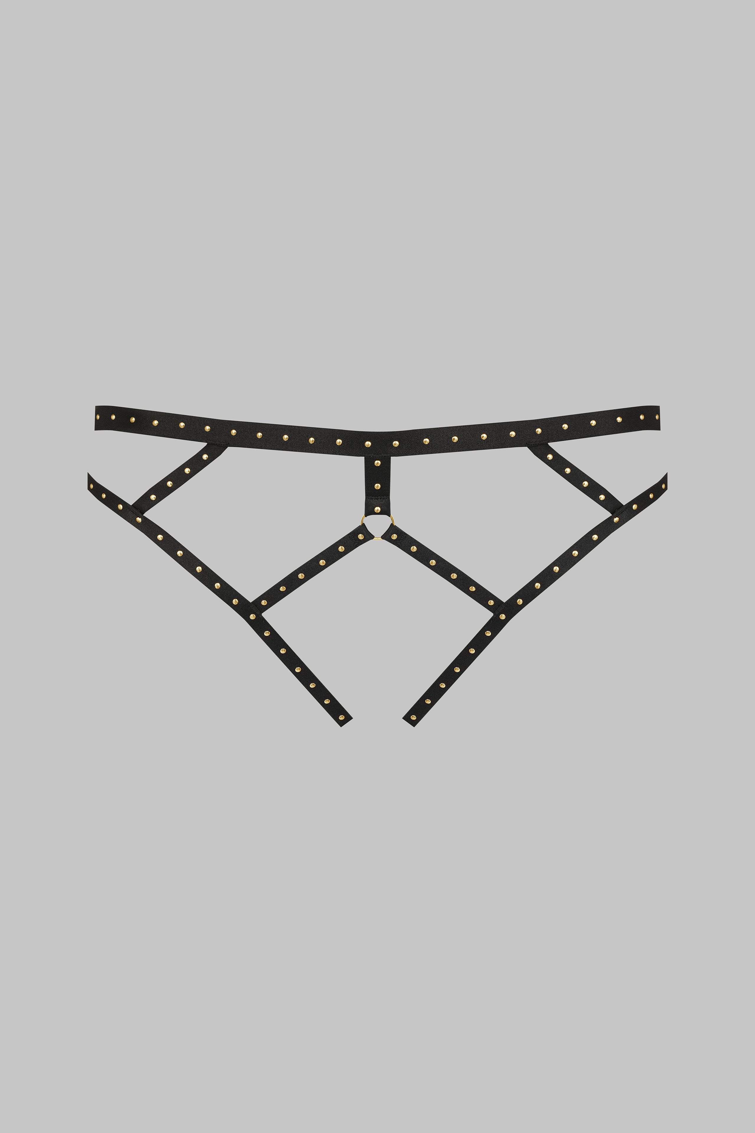 Studded open panty