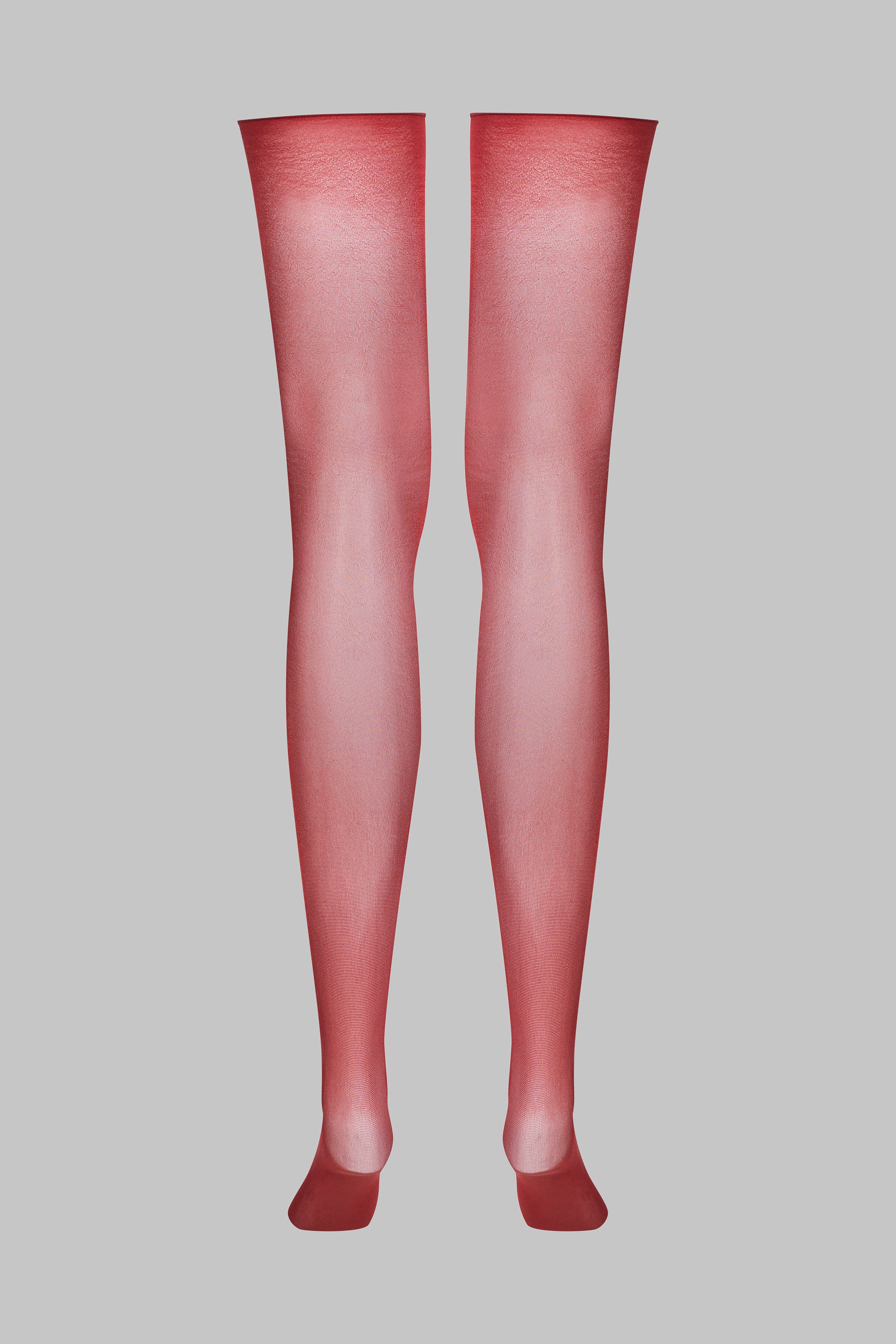Cut and curled stockings 20D - Burgundy - LEGWEAR