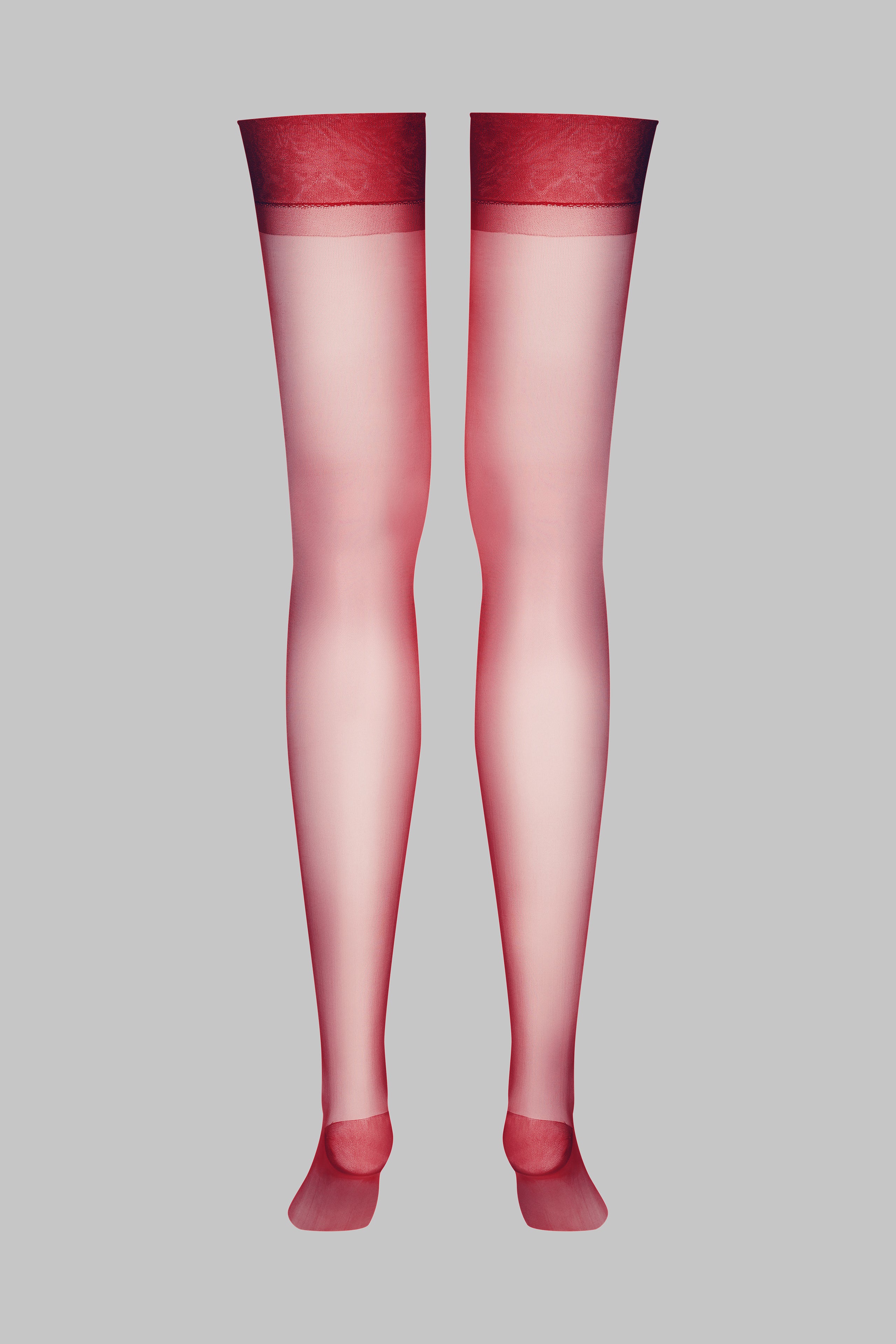Nylon stockings 15D - Burgundy - Les Coquetteries