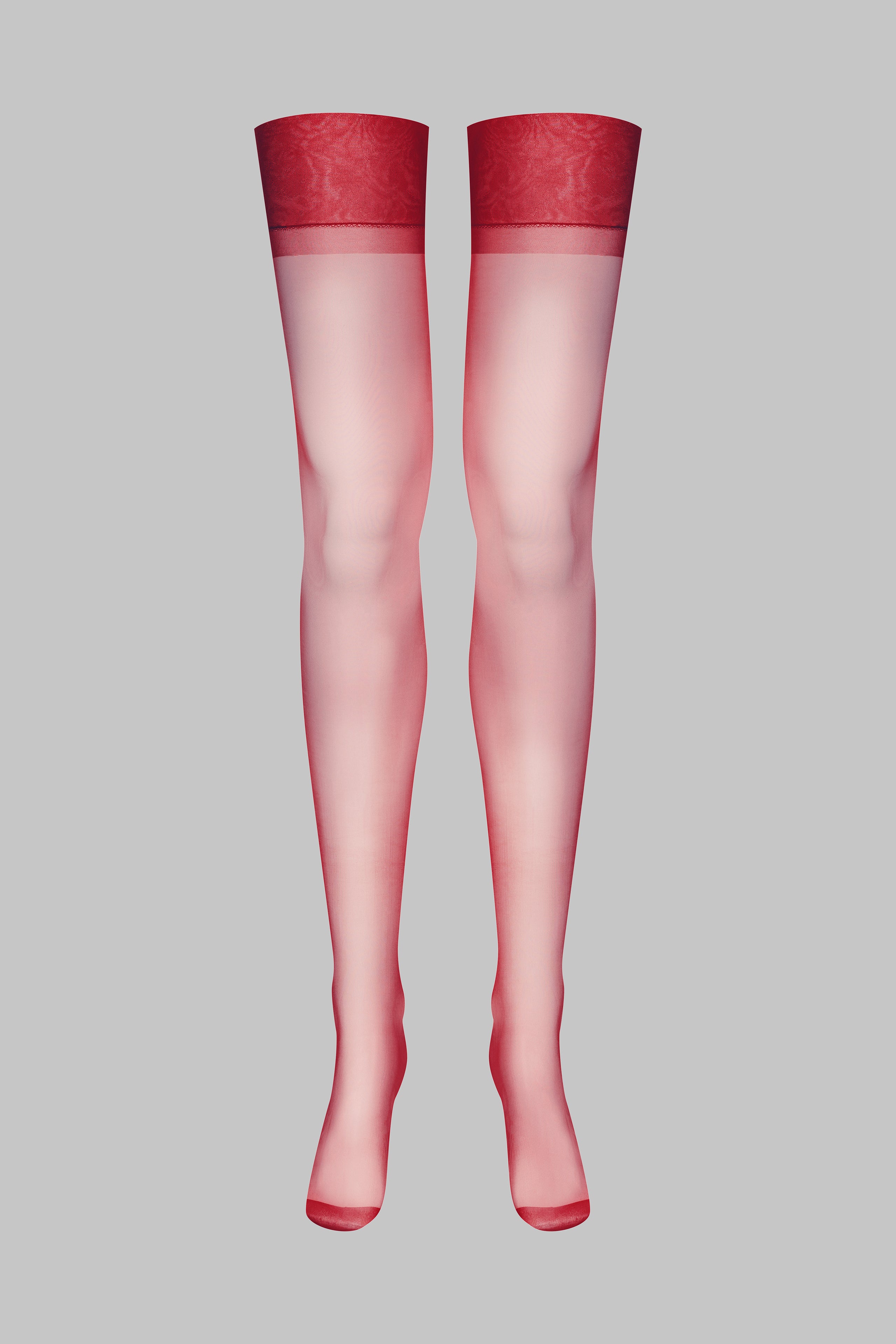 Nylon stockings 15D - Burgundy - Les Coquetteries