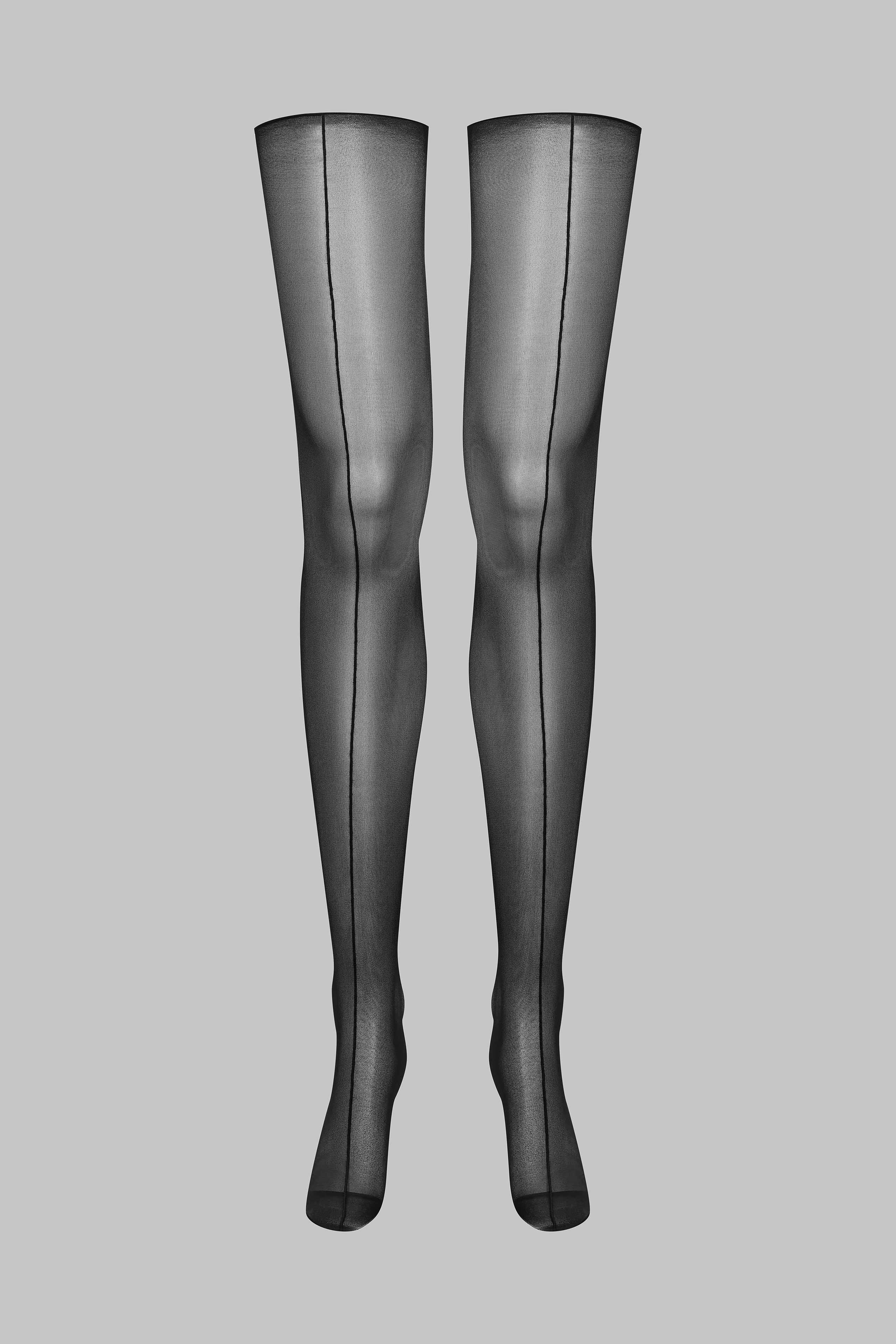 Cut and curled double seamed stockings - 20D - LEGWEAR