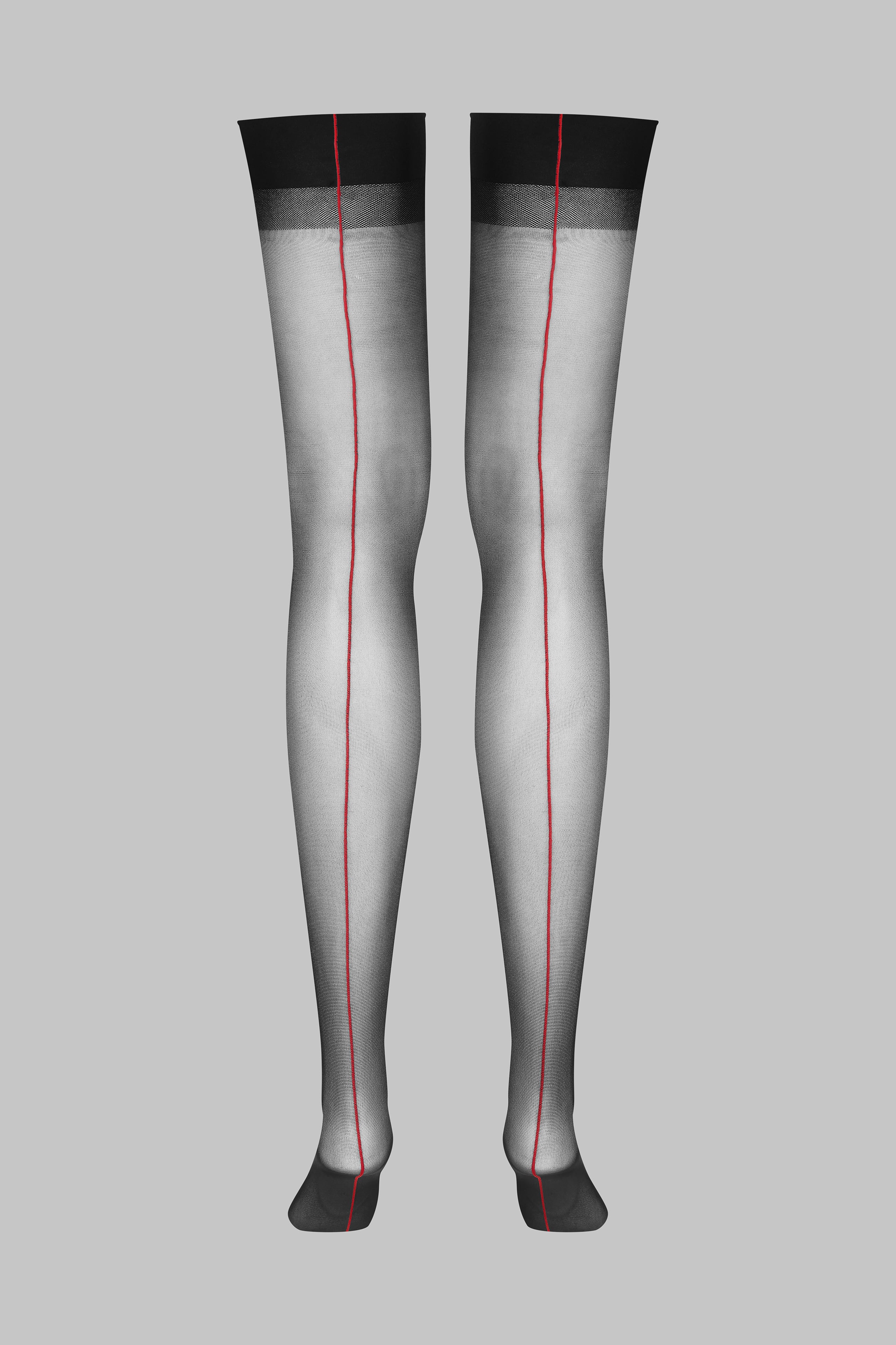 Back seamed garter stockings - 20D - LEGWEAR