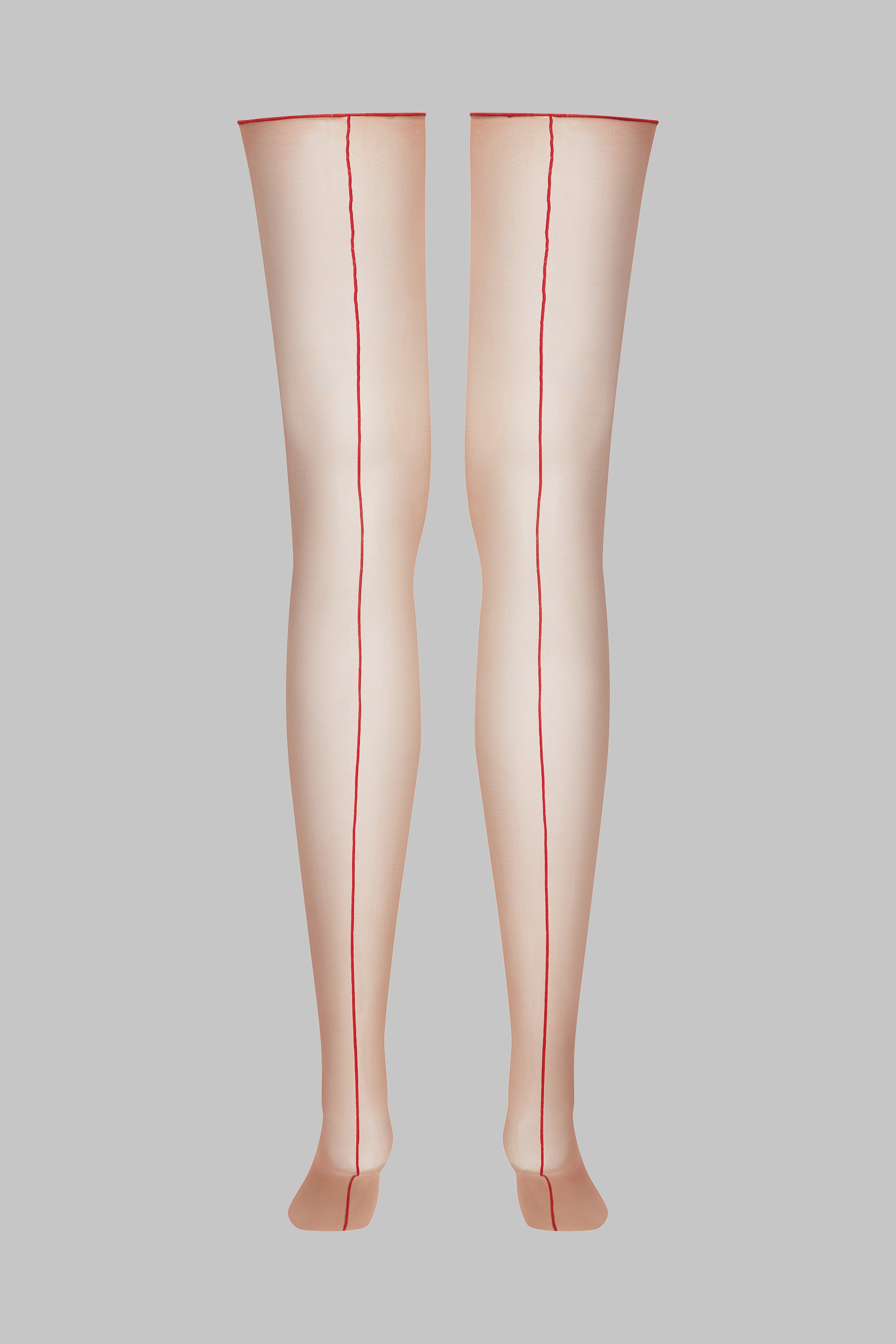 Cut and curled back seamed stockings - 20D - LEGWEAR