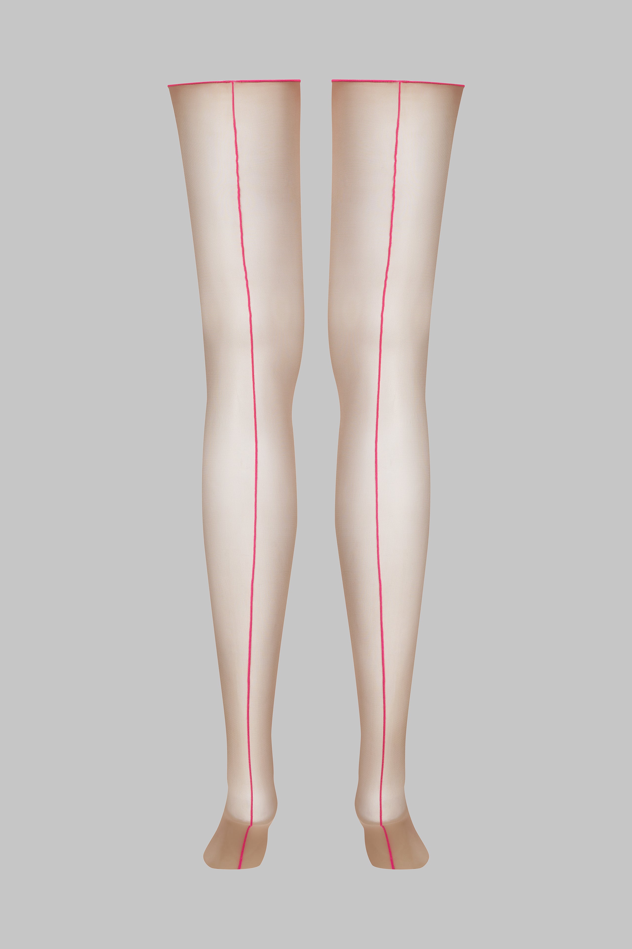 Cut and curled neon seamed stockings - 20D - LEGWEAR