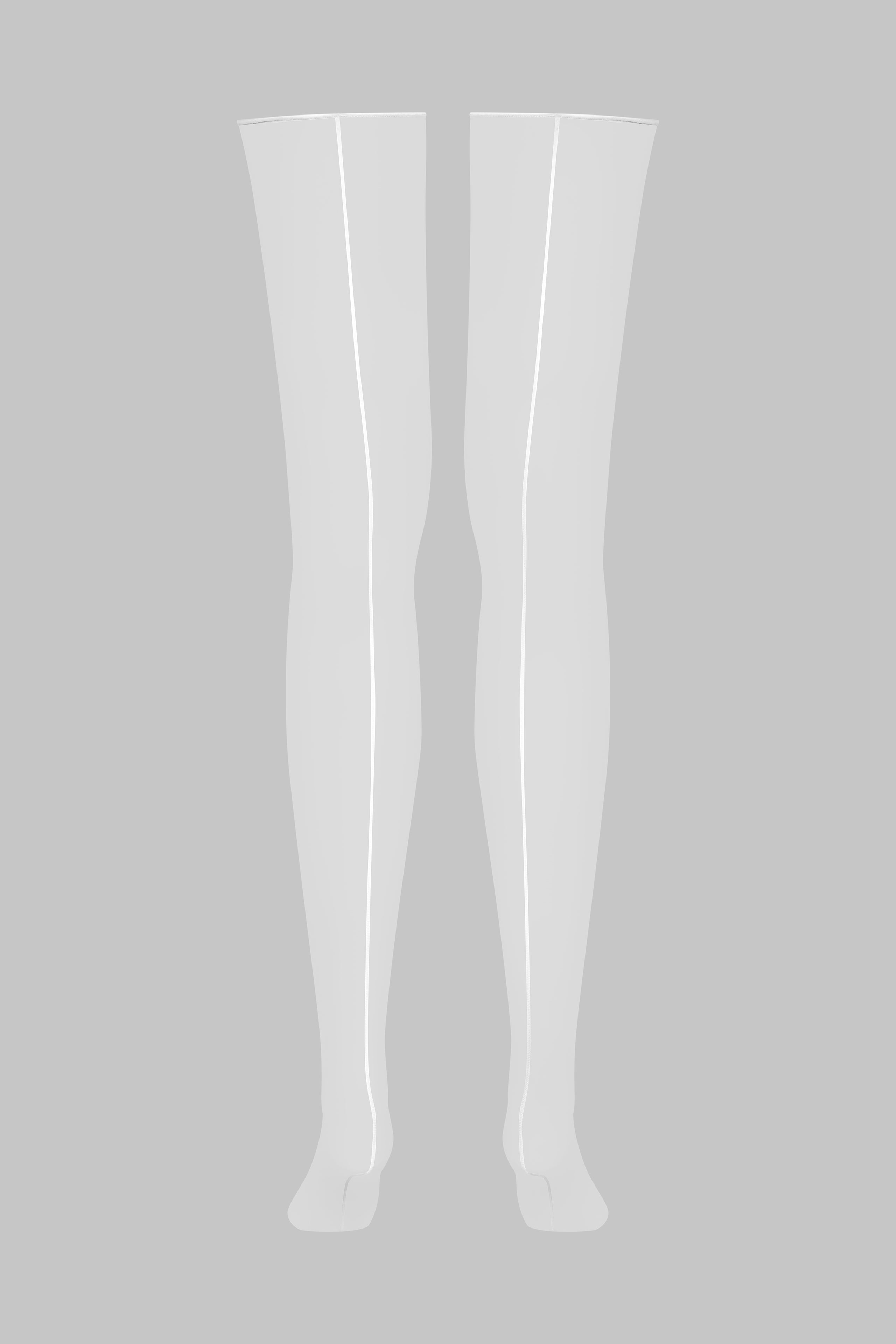 Double seamed cut and curled stockings - 10D - LEGWEAR