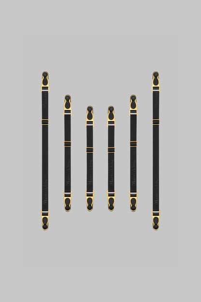 Double suspenders straps - Black/Gold - Signature