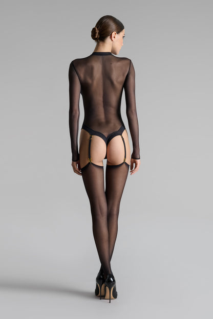 Cut and curled sheer stockings - 20D - LEGWEAR