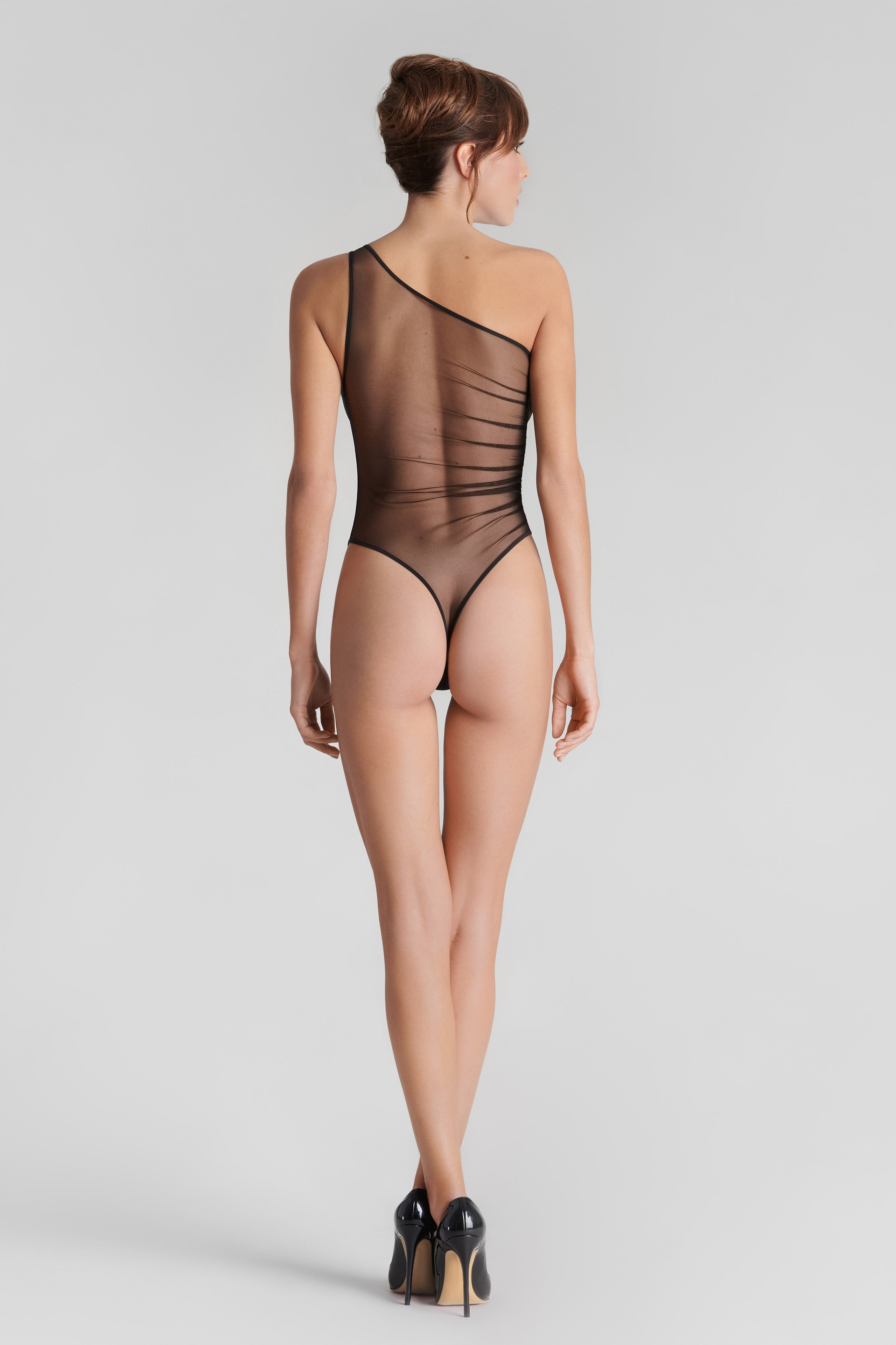 Asymetric Thong Body - Nuit Fauve