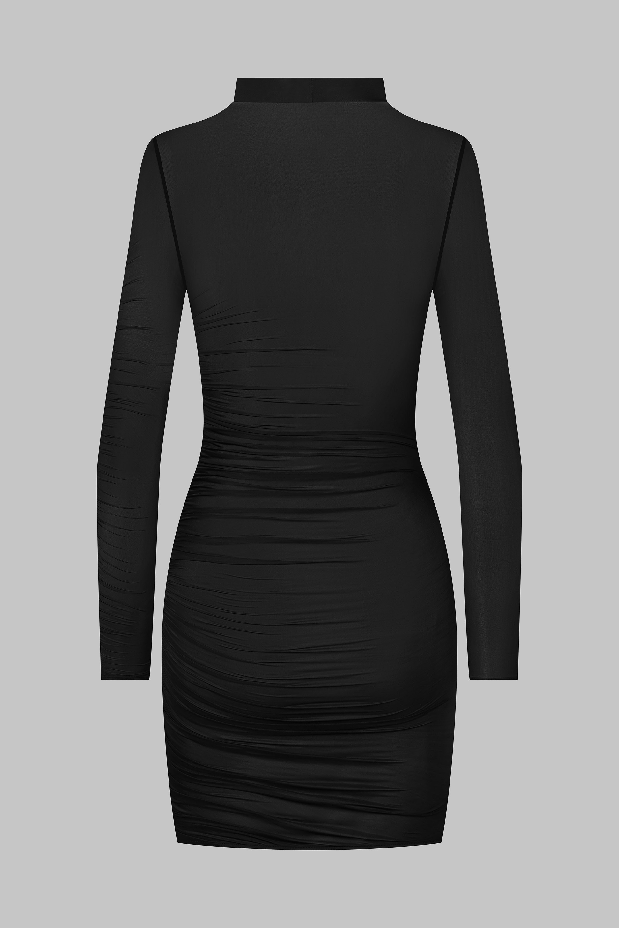 Long sleeves short dress - Nuit Fauve