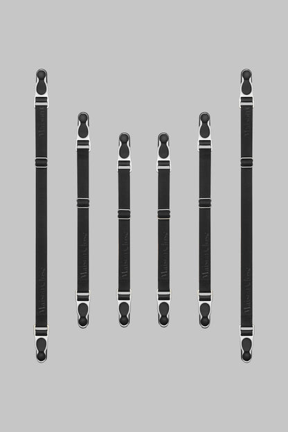 Double suspenders straps - Black/Silver - Signature