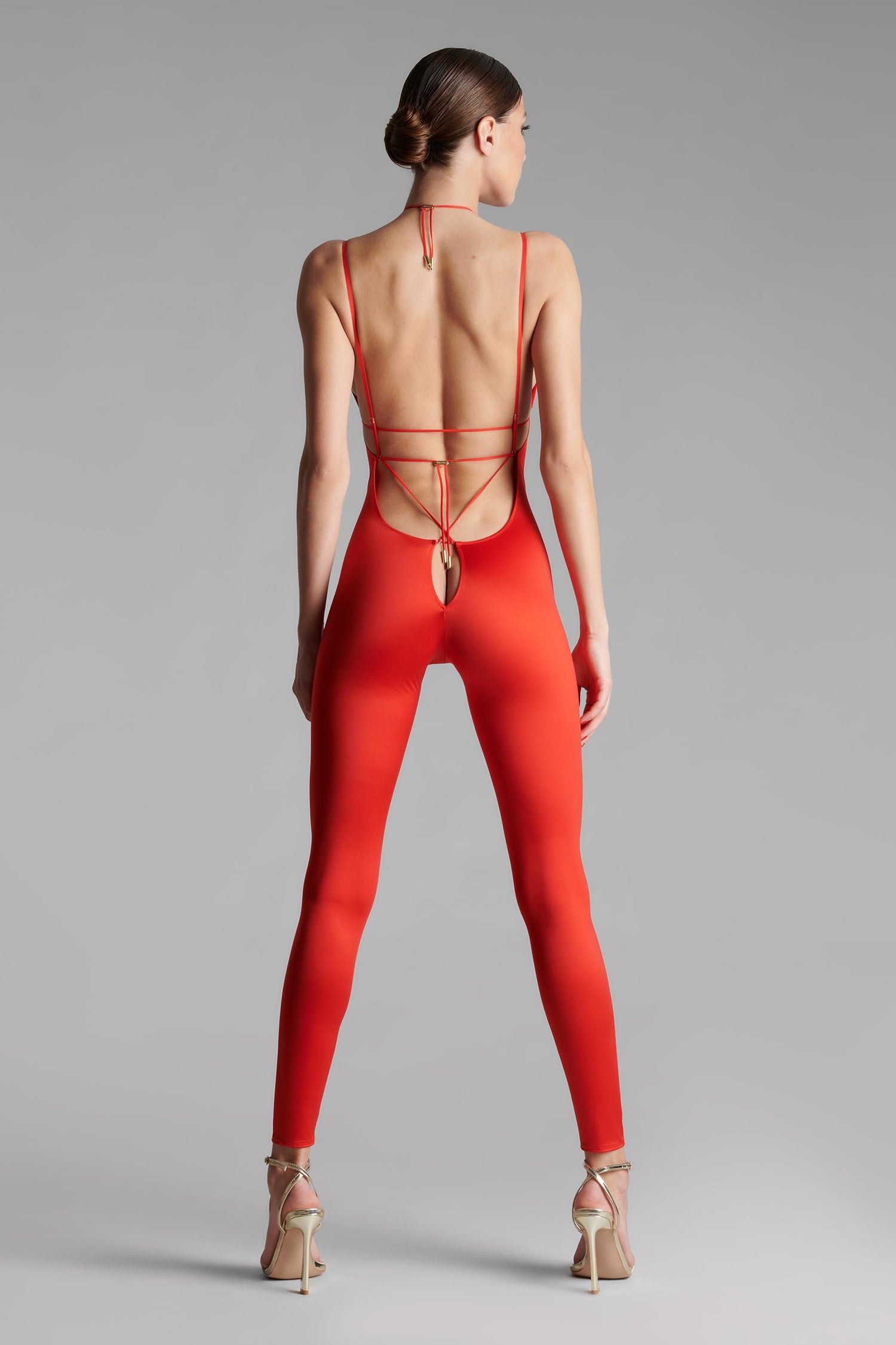 Open back strappy jumpsuit - French Kiss