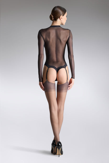 Nylon stockings - 15D - Grey - LEGWEAR