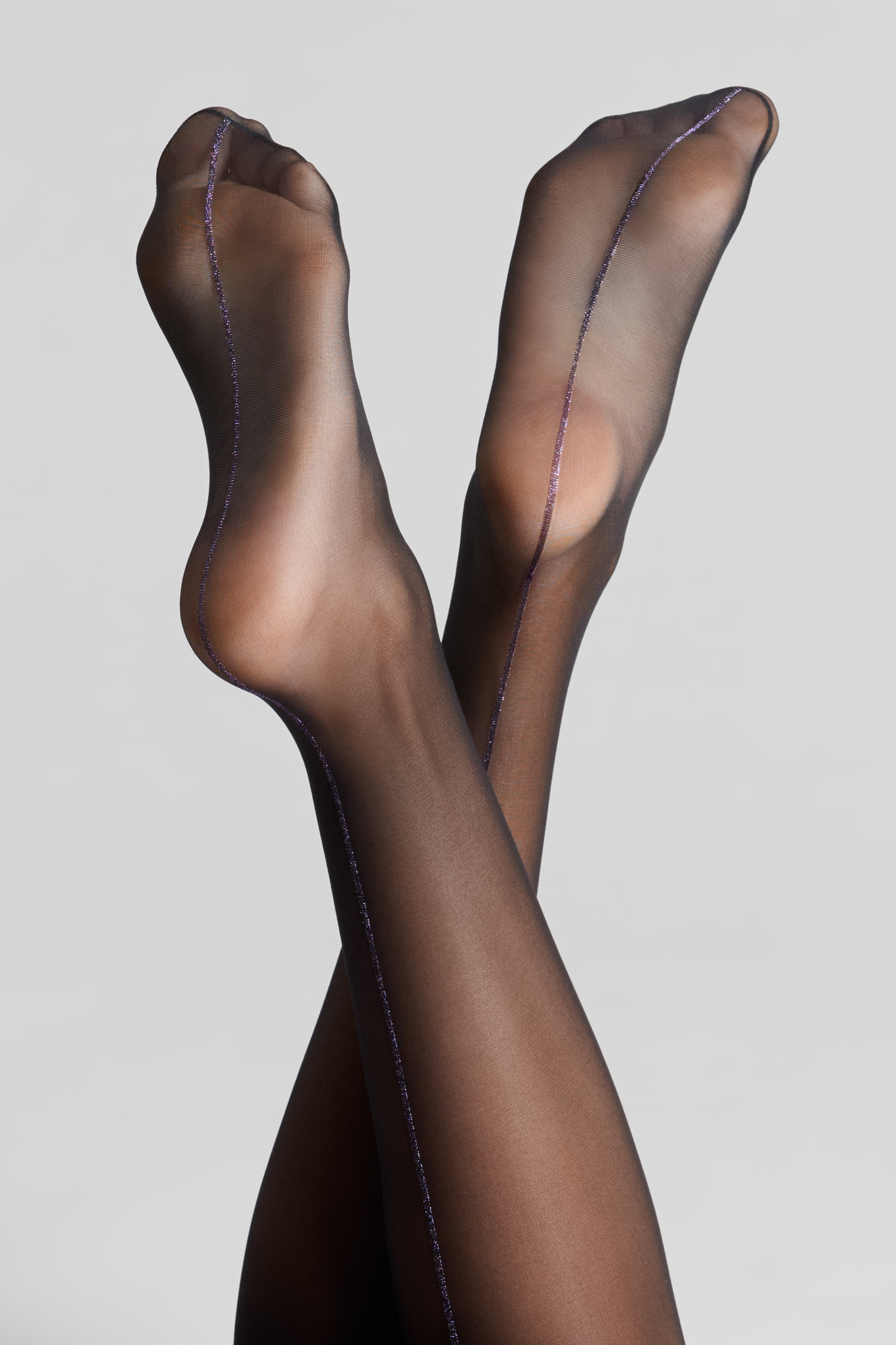 Cut And Curled Stockings With Lurex Back Seam - Les Coquetteries