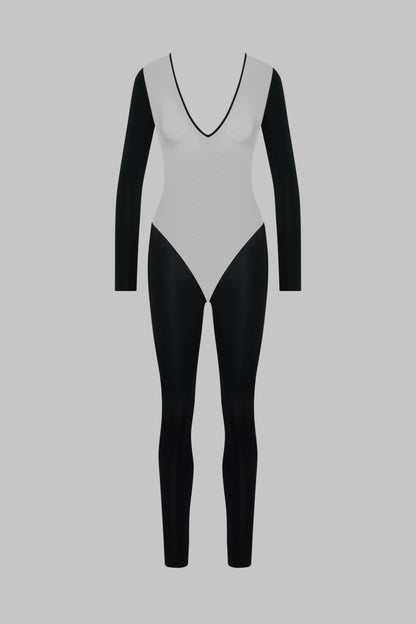 Long Sleeve Backless Catsuit - Pure Tentation