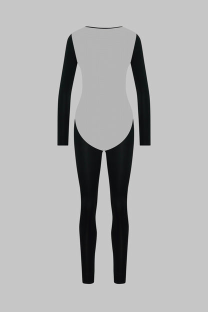 Long Sleeve Backless Catsuit - Pure Tentation