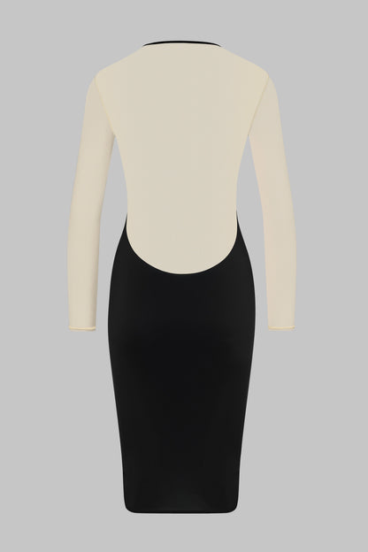 Midi Long Sleeve V-Neck Dress - Pure Tentation