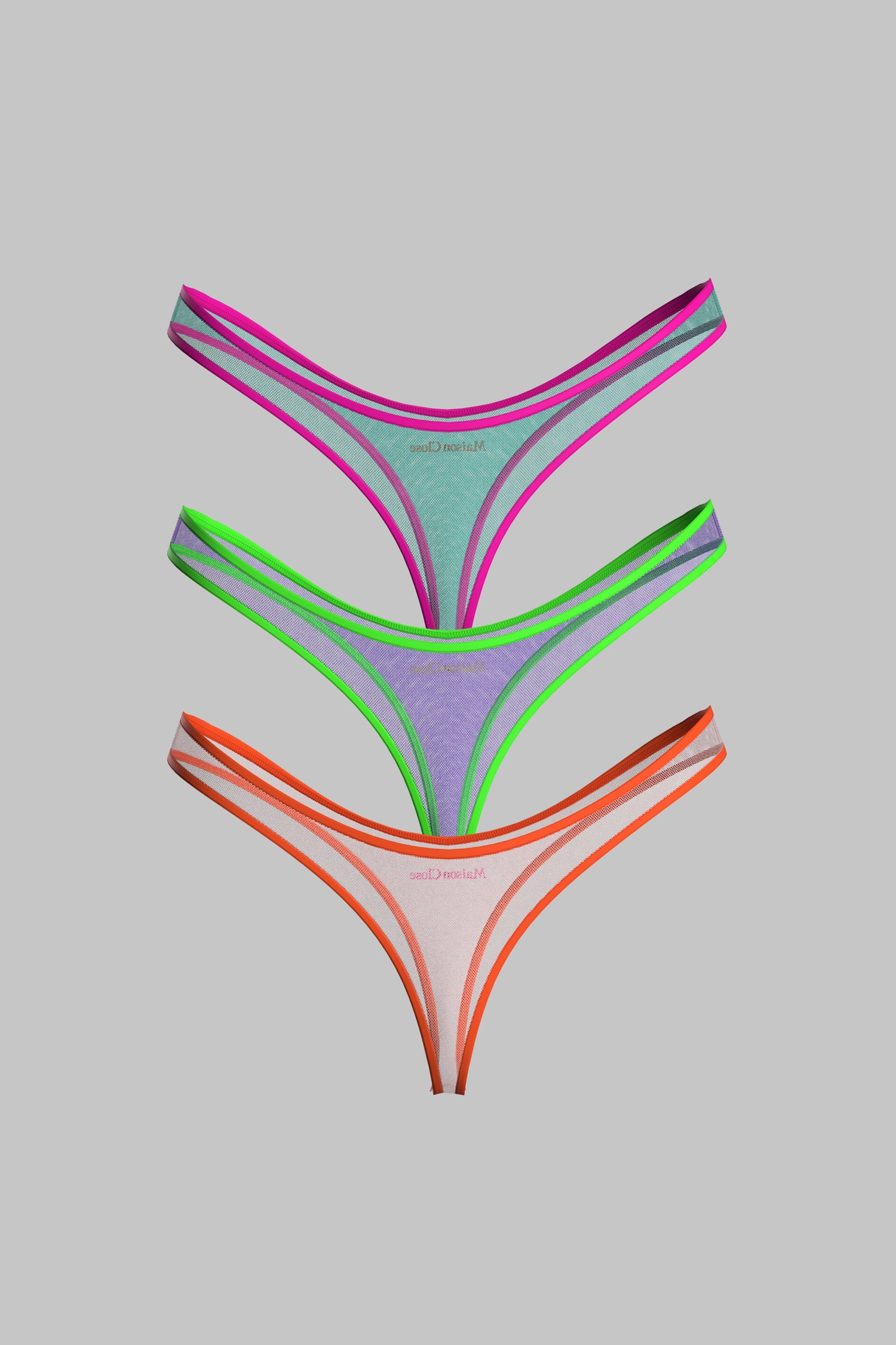 Set of 3 High-Cut Thongs - Panorama