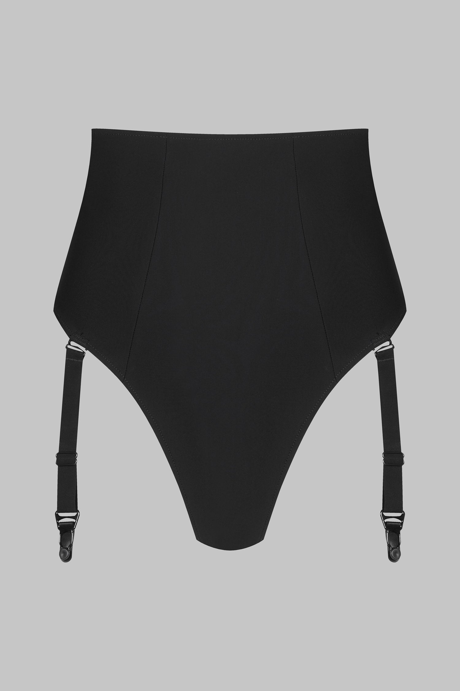 High waist tanga with suspenders - Nuit Infinie