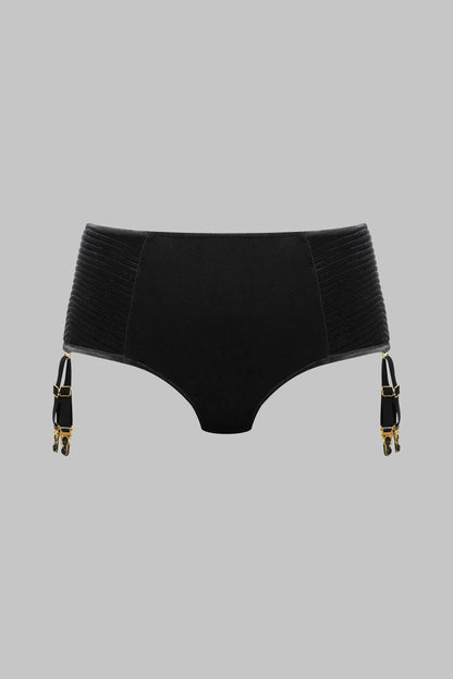 High-Waisted Briefs Garter Belt - ROCOCO
