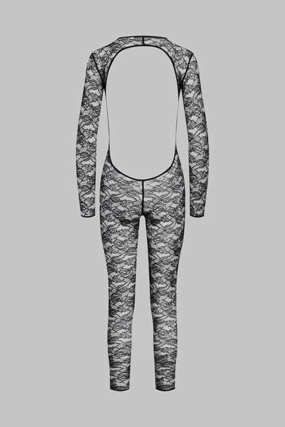 Long sleeve backless jumpsuit - Flashback