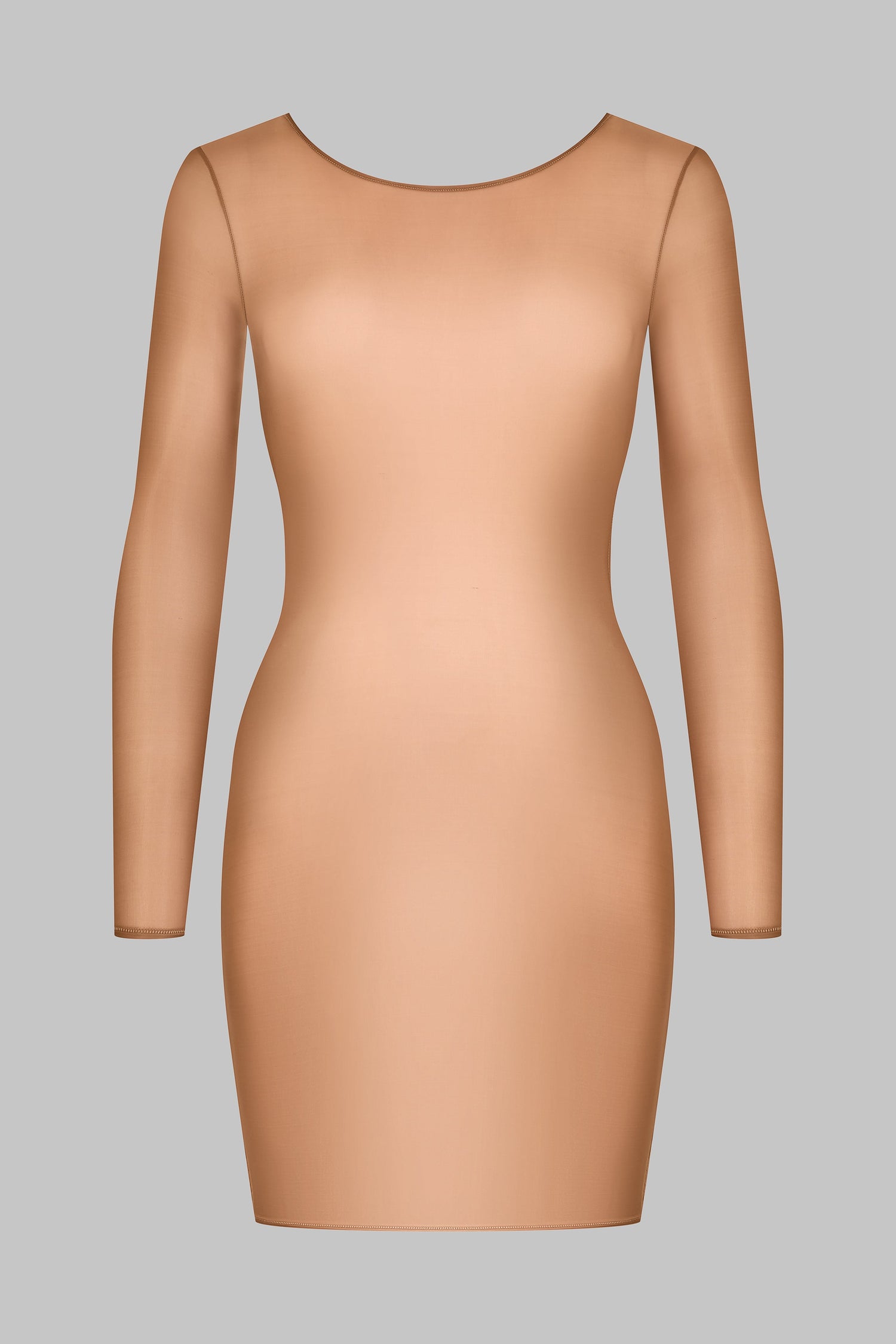 Short Open Back Long Sleeve Dress - French Kiss Light