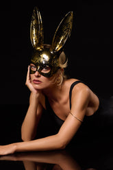 Lace mirror rabbit mask 
