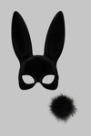 Velvet bunny mask with pompom - Les Fétiches