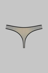 Shiny high-leg thong 