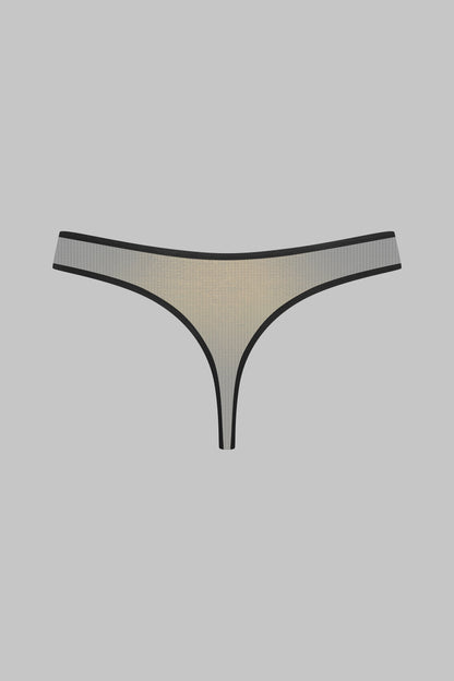 Shiny high-leg thong 