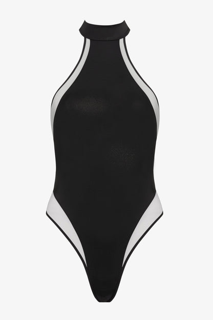 Halter-neck one-piece swimsuit - Minuit