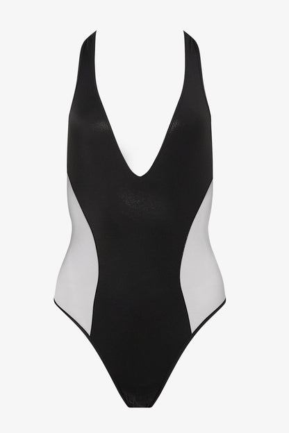 Backless one-piece swimsuit - Minuit
