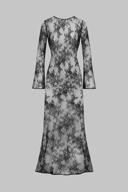 030 - Long lace backless dress - 24 Secret Days