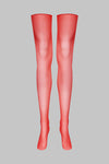 Cut and curled glossy stockings - 10D - Les Coquetteries