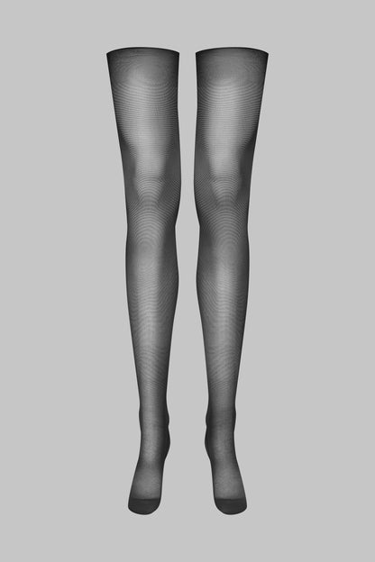 Double seamed cut and curled stockings - 20D - LEGWEAR