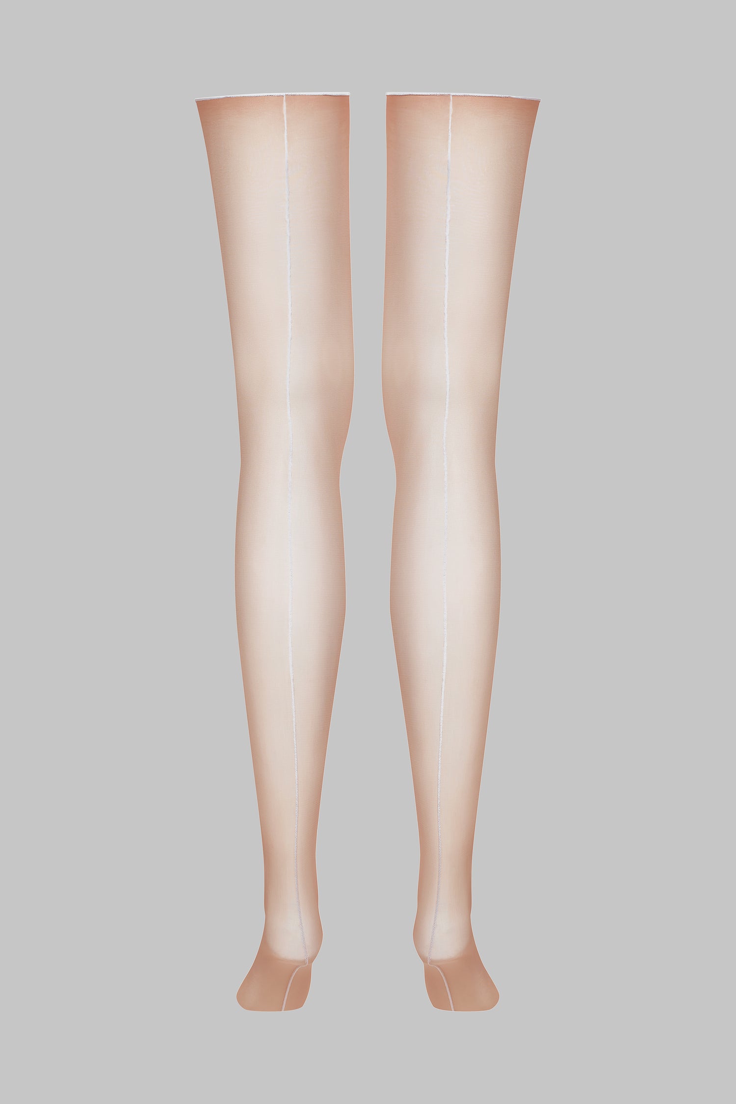 Cut and curled back seamed stockings - 20D - LEGWEAR