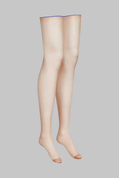 Cut and curled back seamed stockings - 20D - LEGWEAR