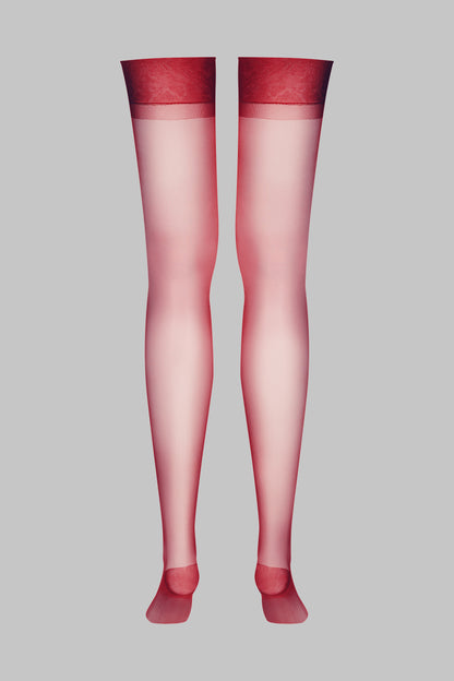 Nylon stockings 15D - Burgundy - LEGWEAR