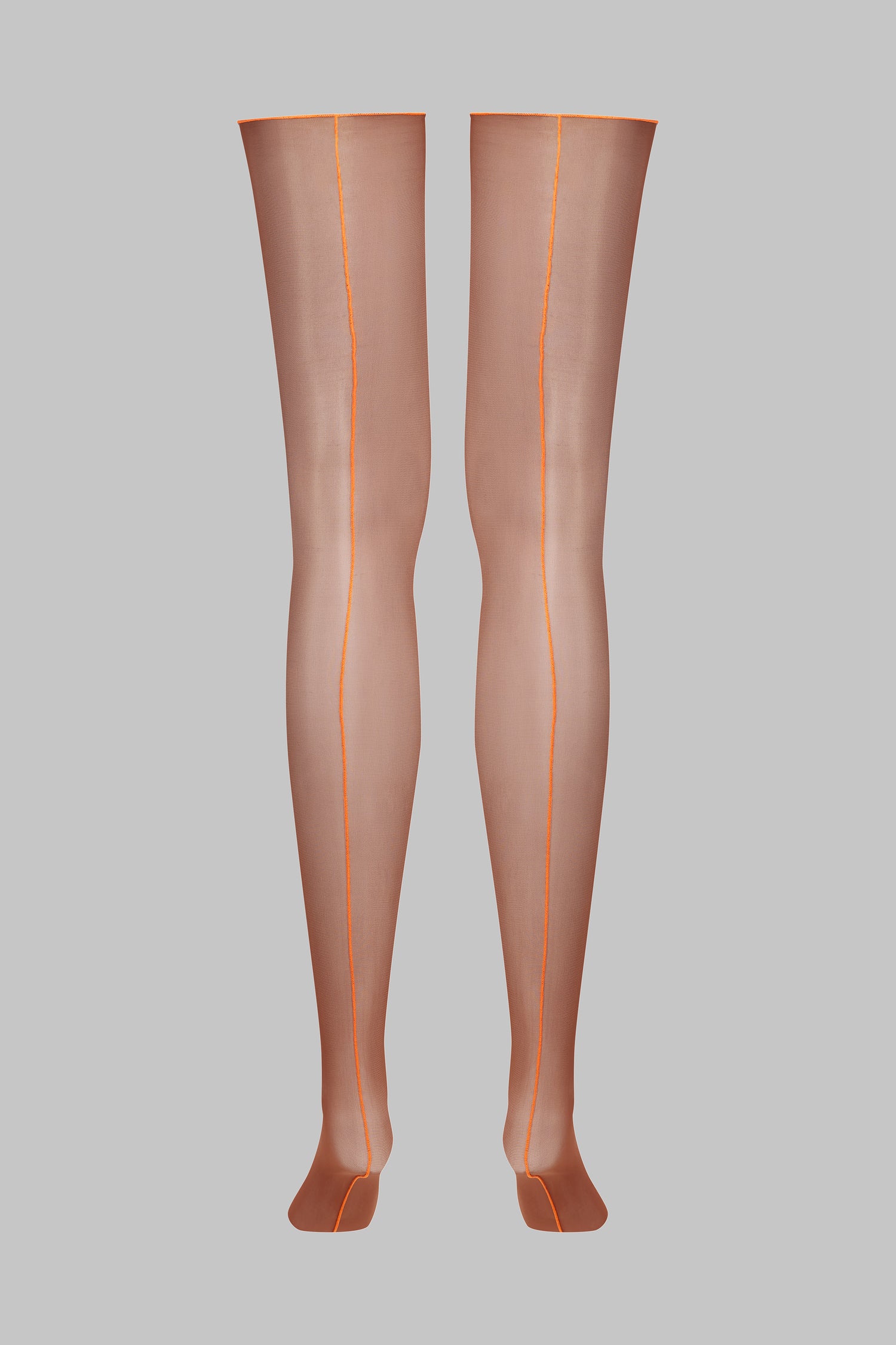 Cut and curled neon seamed stockings - 20D - LEGWEAR