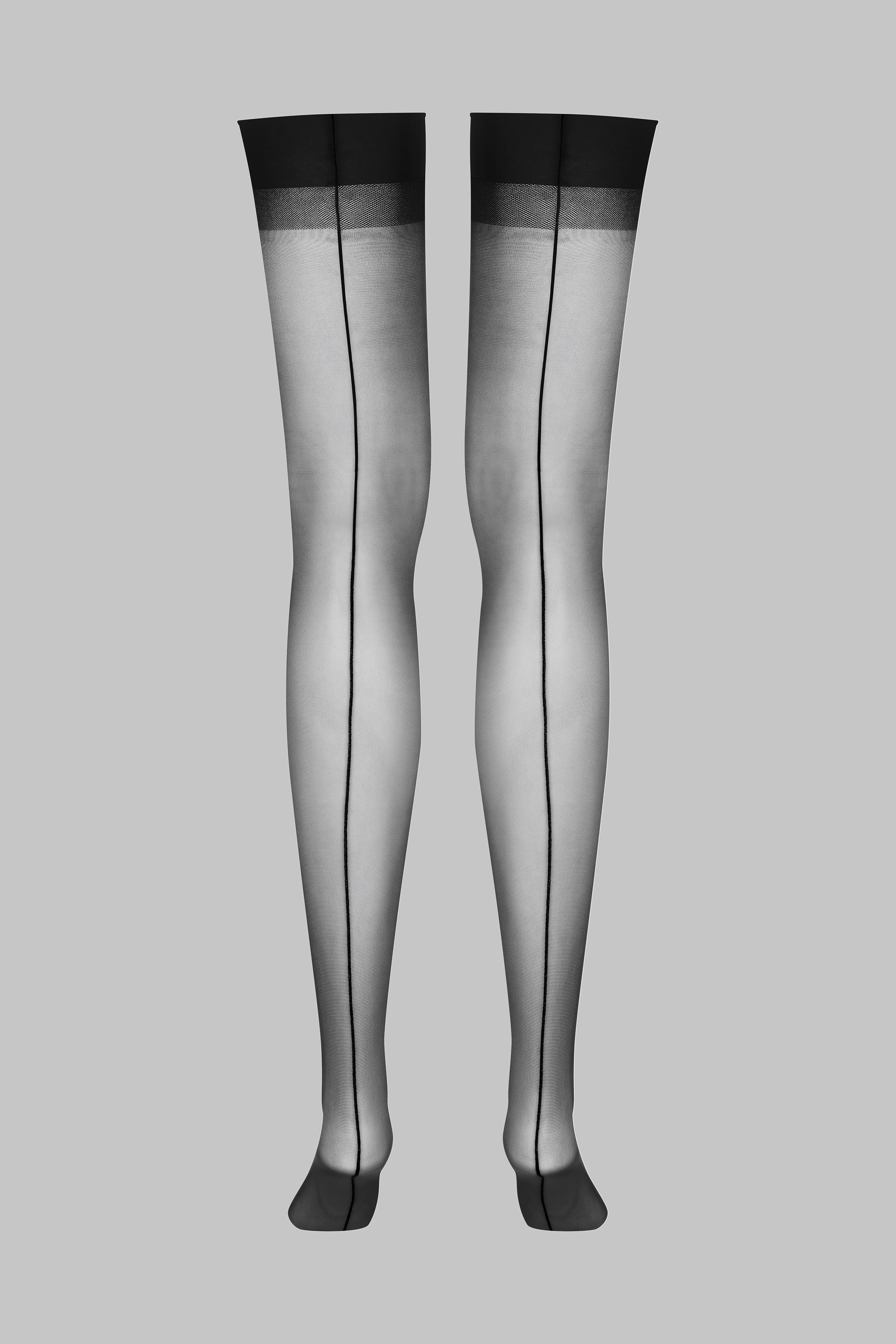 Back seamed garter stockings - 20D - Les Coquetteries