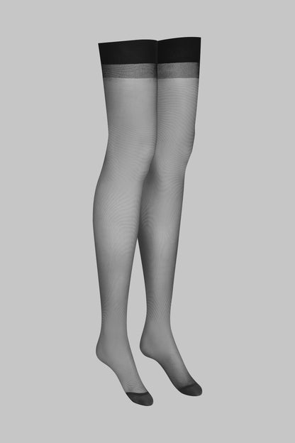 Back seamed garter stockings - 20D - LEGWEAR