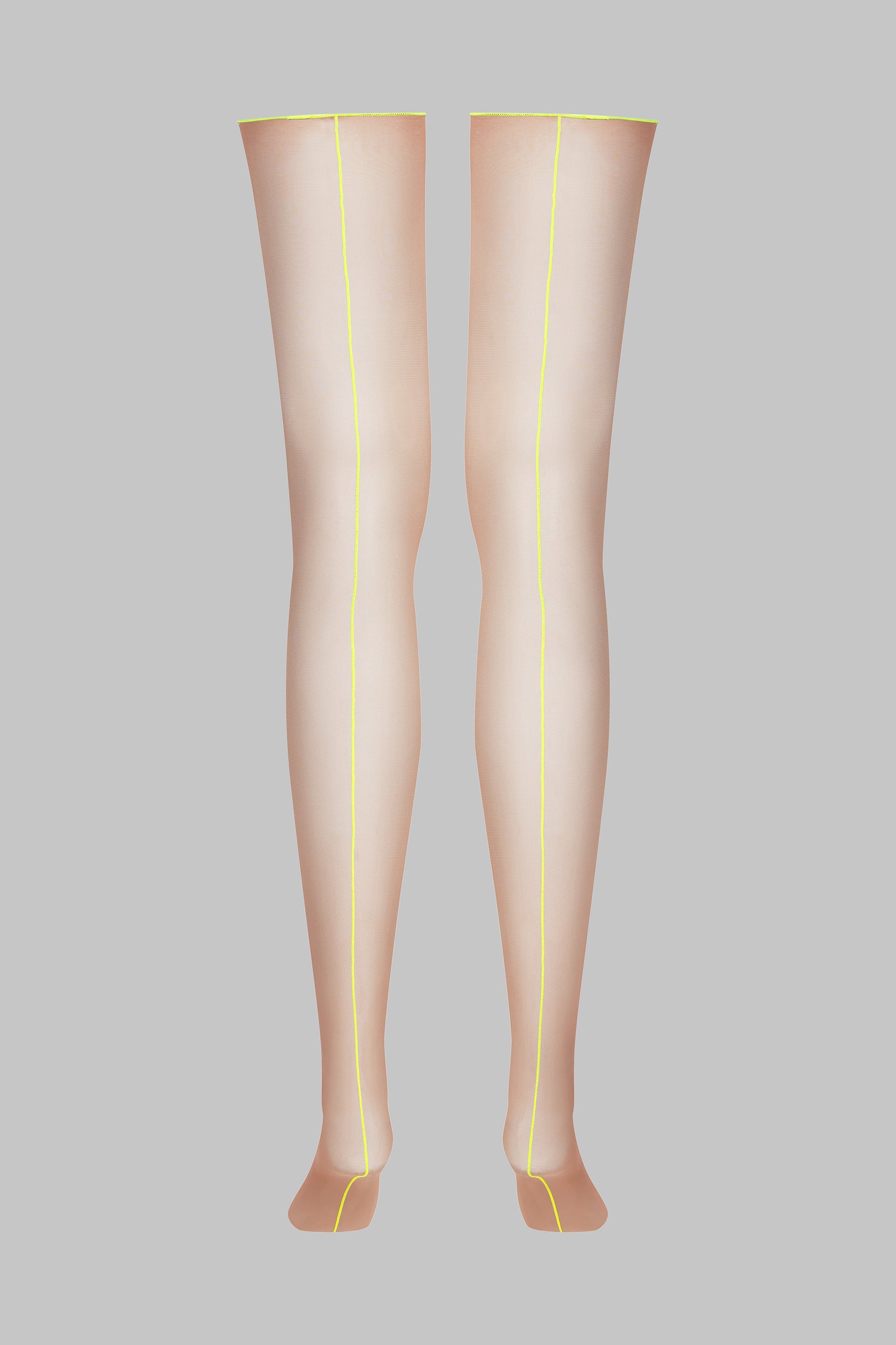Cut and curled neon seamed stockings - 20D - LEGWEAR