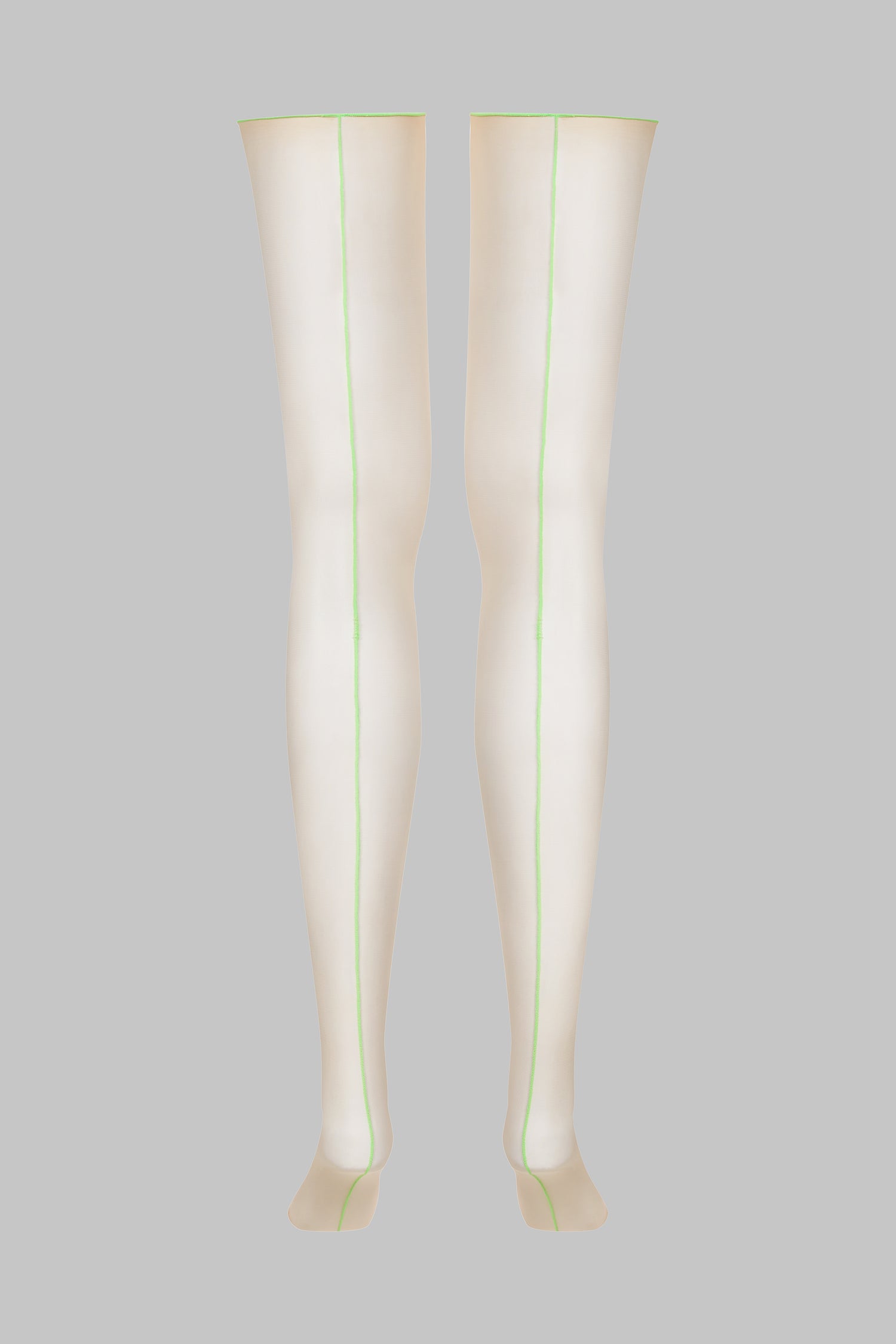 Cut and curled neon seamed stockings - 20D - LEGWEAR