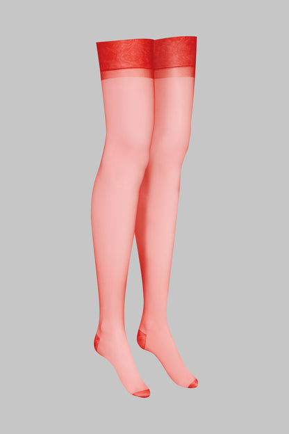 Nylon stockings - 15D - Red - LEGWEAR