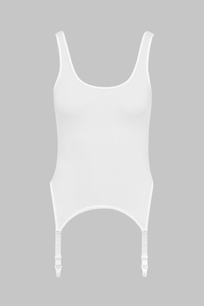 Strappy Bodysuit with Garters - Pure Tentation