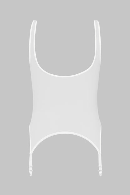 Strappy Bodysuit with Garters - Pure Tentation