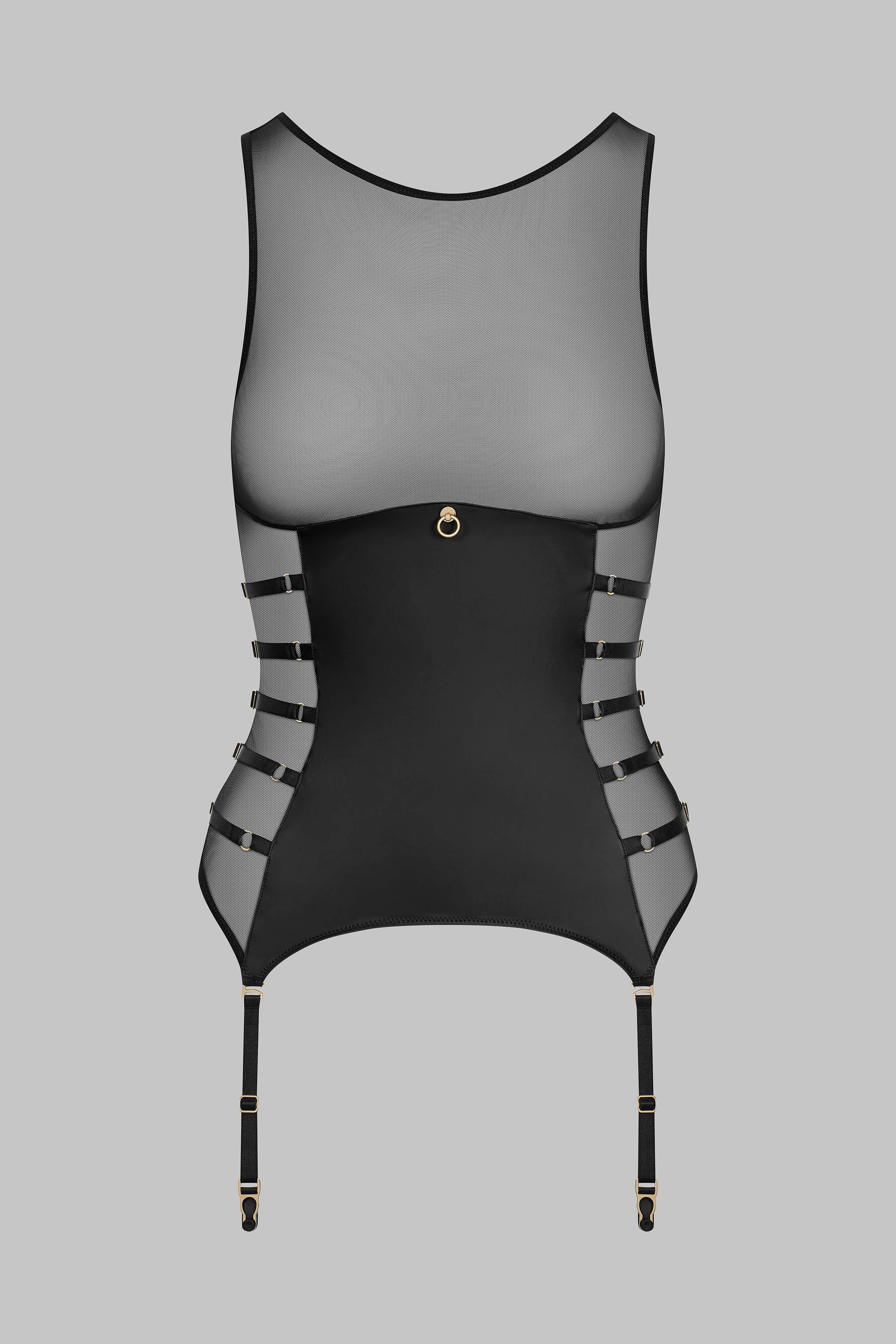 Corset-Top with suspenders - Chambre Noire