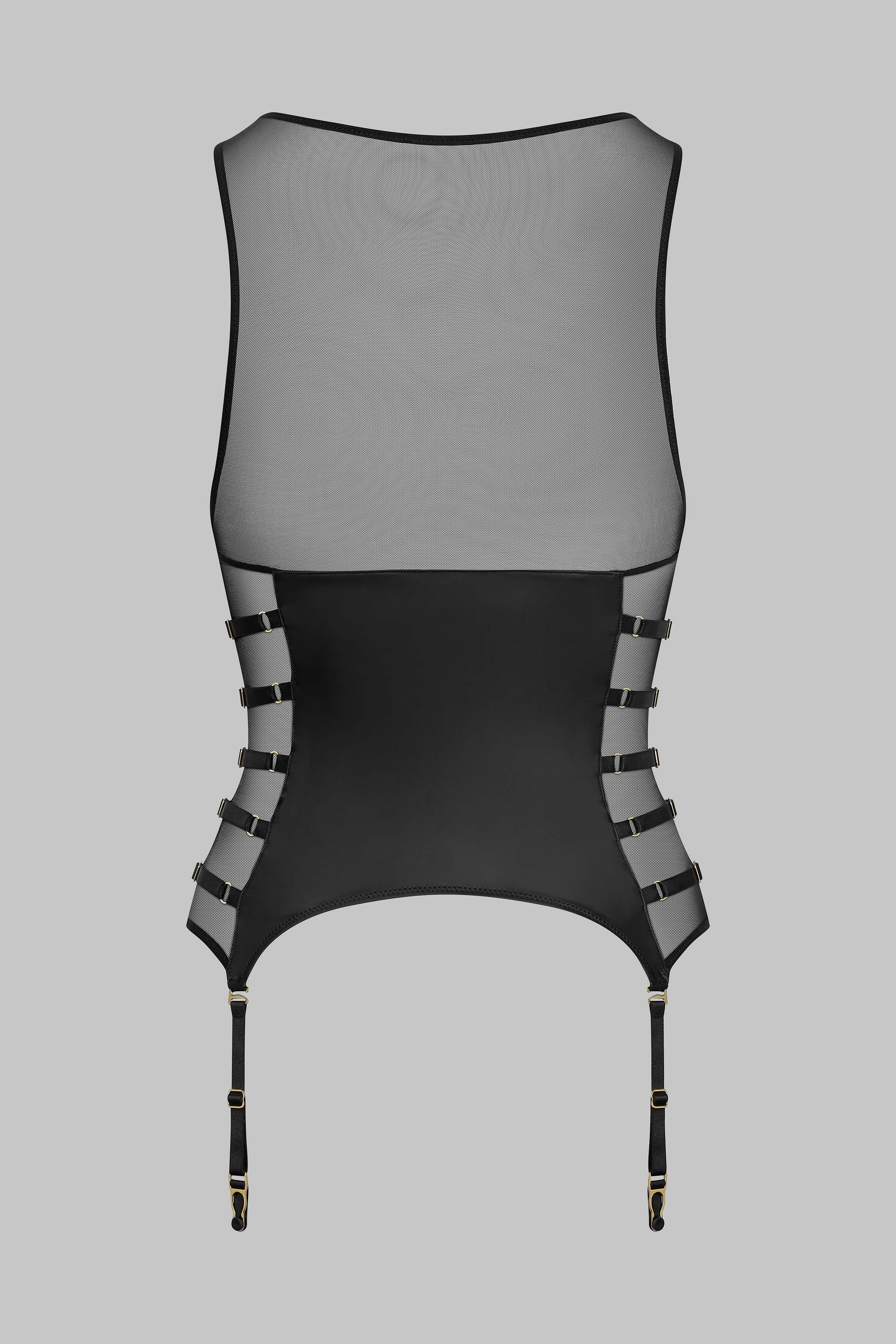 Corset-Top with suspenders - Chambre Noire